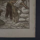 Lithograph by Henri Rivière Parisian Landscapes - Quai d'Austerlitz