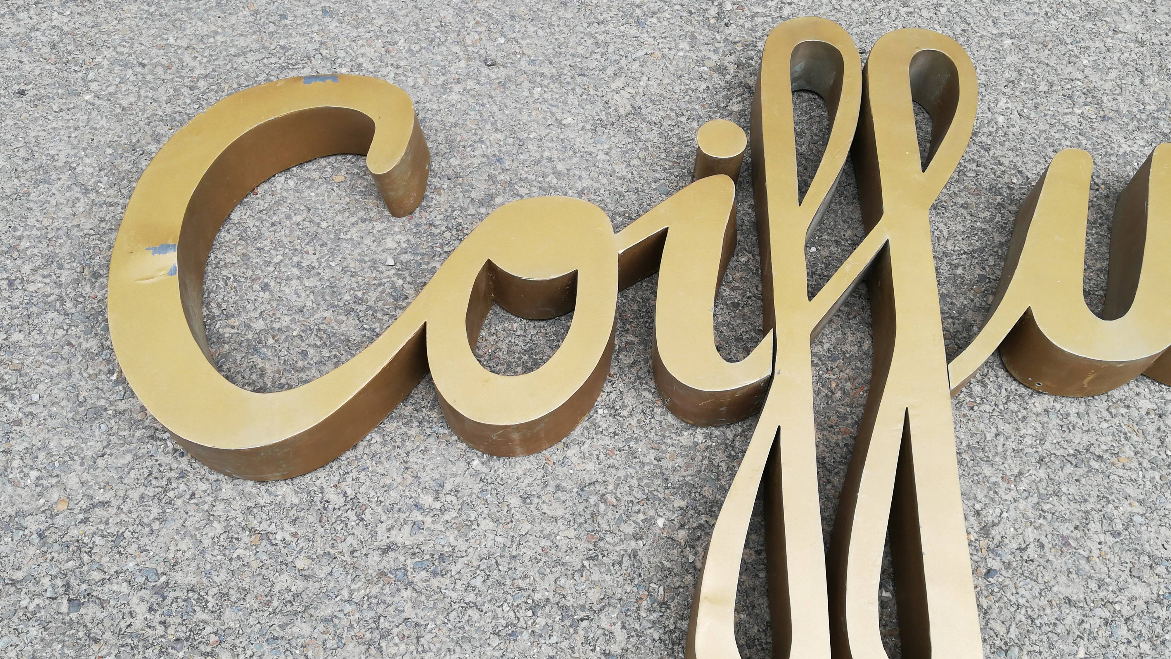 Zinc lettering "hairstyle" 1950