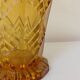 Amber yellow glass vase
