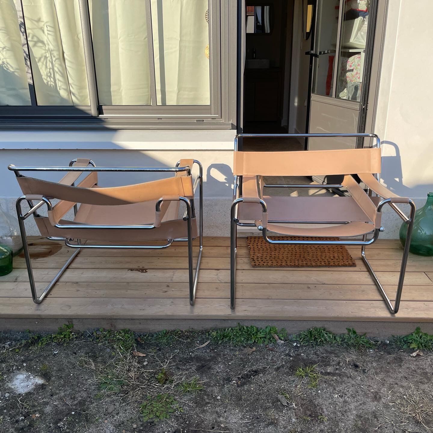 Pair of Wassily armchairs by Marcel Breuer