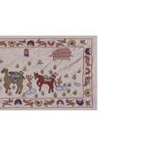 Tapis noué à la main, tapis turc vintage 53x190 cm