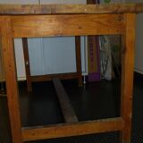 Table établi en pin douglas brut