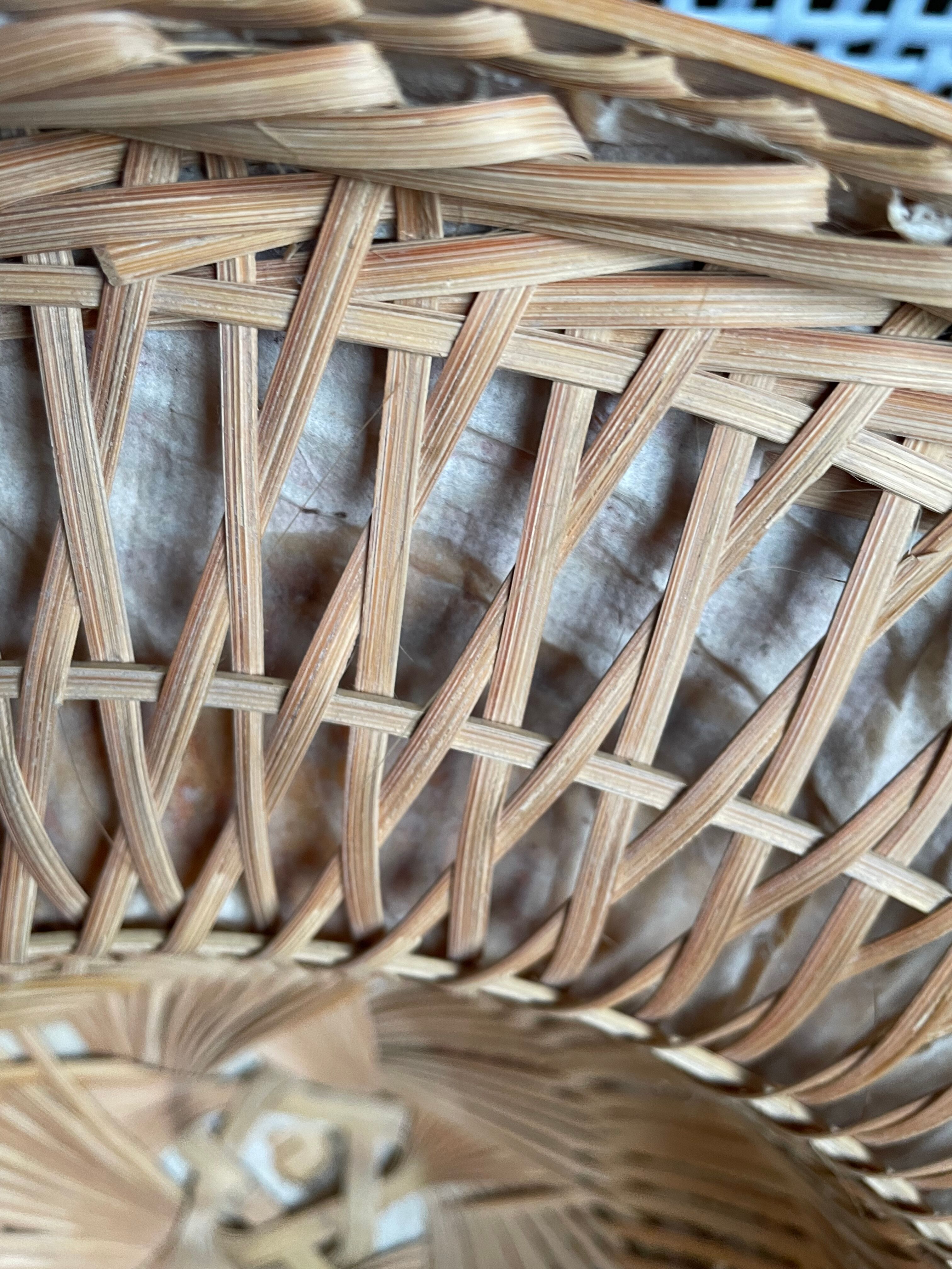 Asian hat made of bamboo and braided rattan