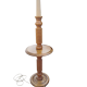 Lamp base in elm attributed to Chales Dudouyt, 1940s.