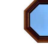 Octagonal mirror in molded wood - French popular work of the twentieth century