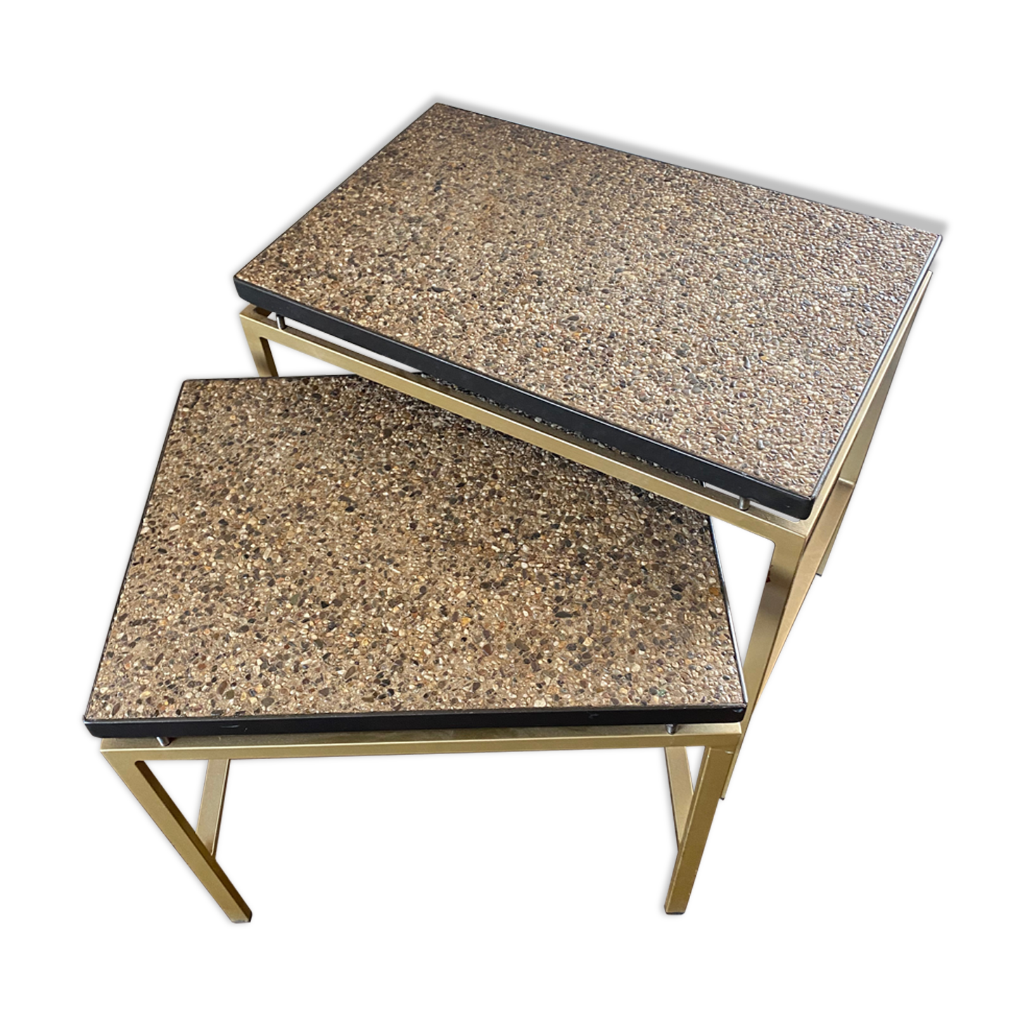Vintage, Mid-Century Modernist set of 2 side tables, 1960s