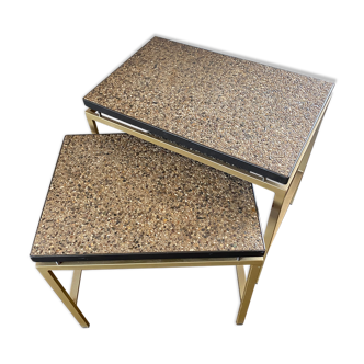 Vintage, Mid-Century Modernist set of 2 side tables, 1960s