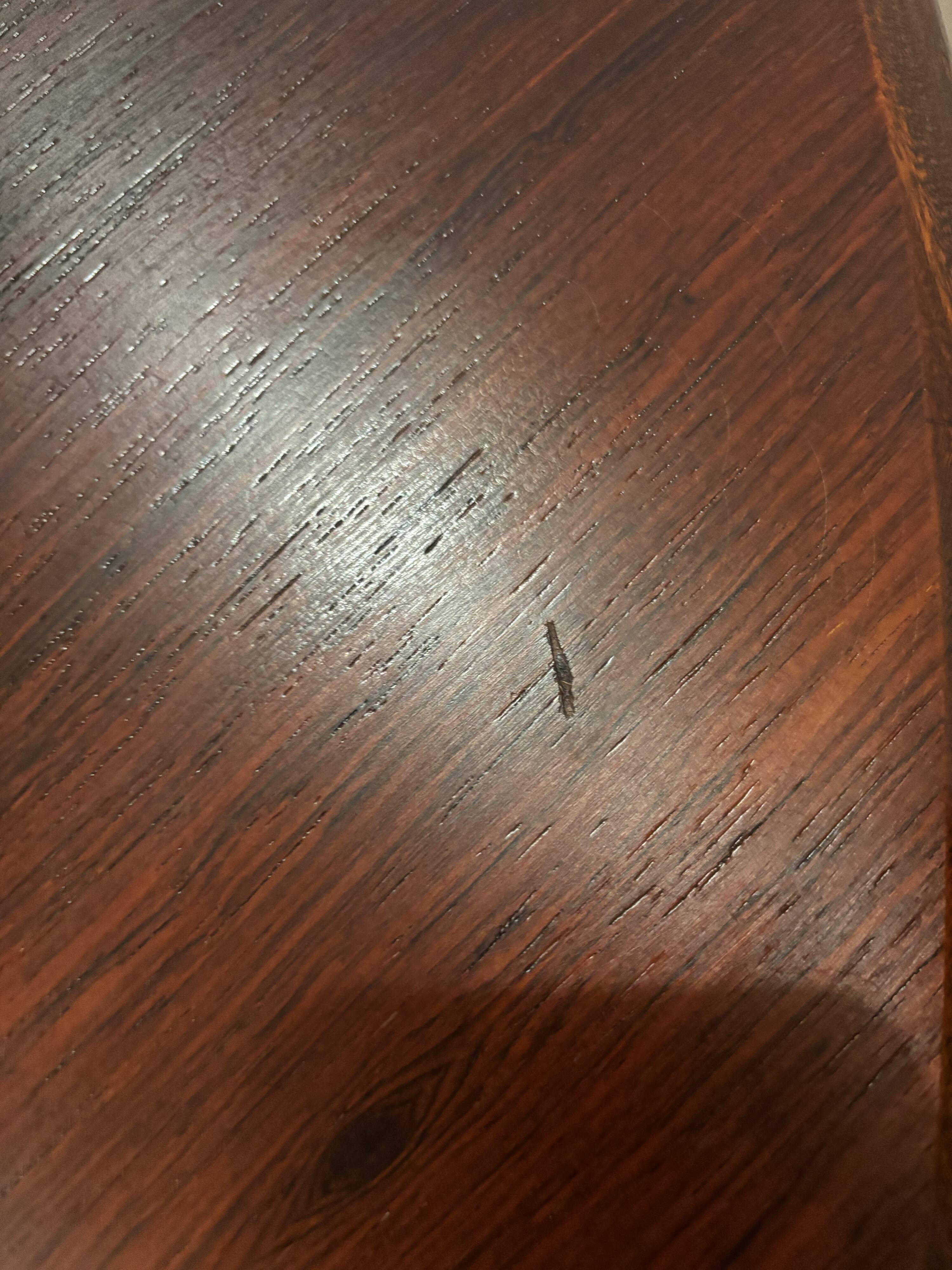 Danish-style table in rio rosewood with central extension