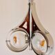 Mazzega Murano pendant lamp, Italy, 1970s – chrome and art glass