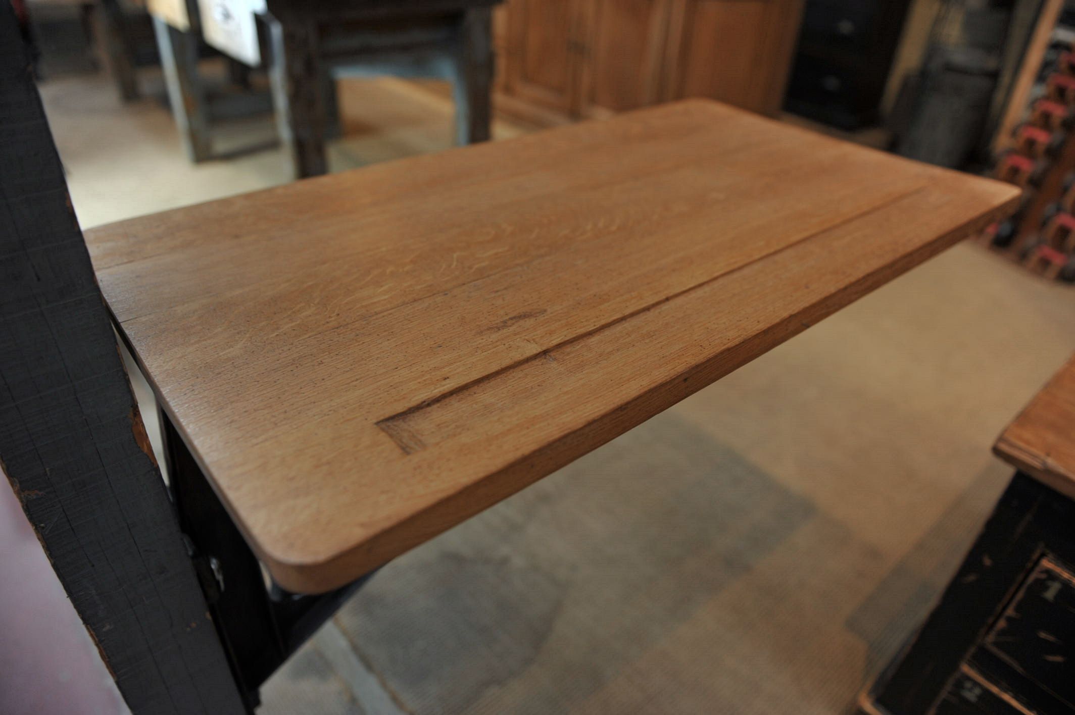 Fonte odesk and seamstress wall solid oak with removable seat 1930