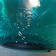 Blue engraved glass bottles