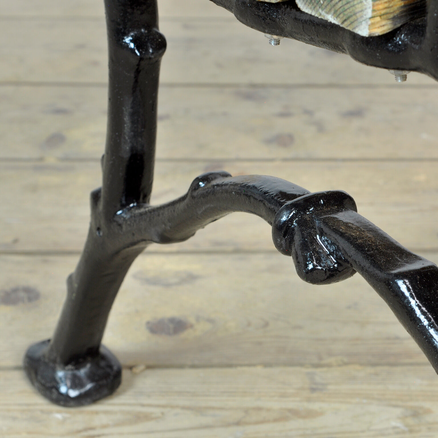 Cast iron and pine garden bench, 1930's