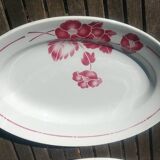 Two large Saint Amand edmont half-porcelain serving dishes