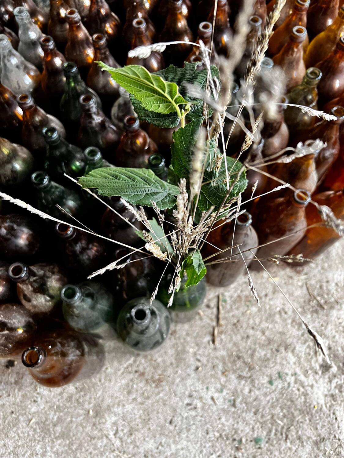 Bouteilles en verre décoratives