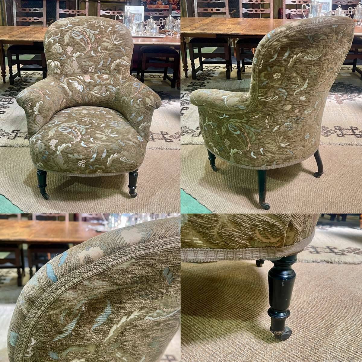 Napoleon III armchair, 19th century, fully restored and reupholstered