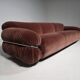 Sesann sofa in dusty pink by Gianfranco Frattini for Cassina, 1970s