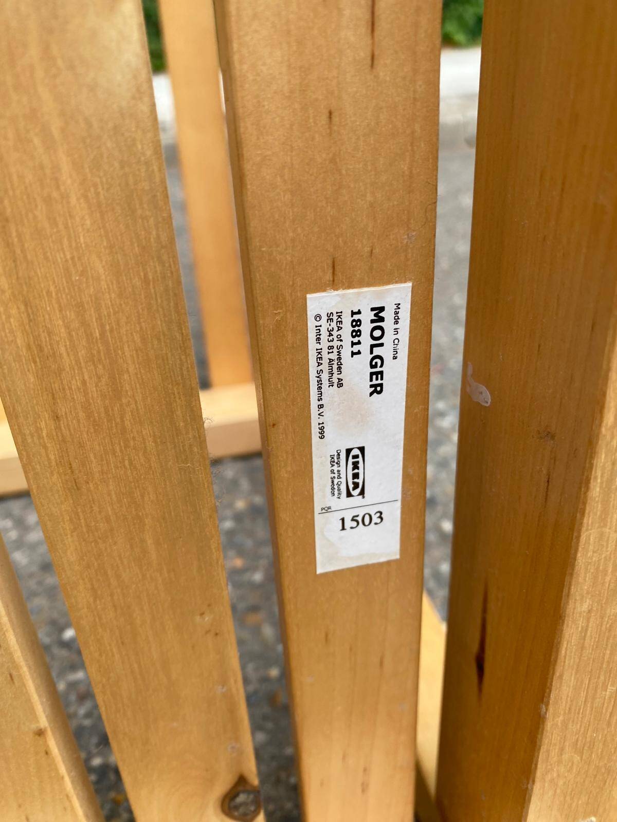 Scandinavian solid wood bench - Ikea Molger