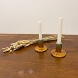 Pair of ceramic candle holders