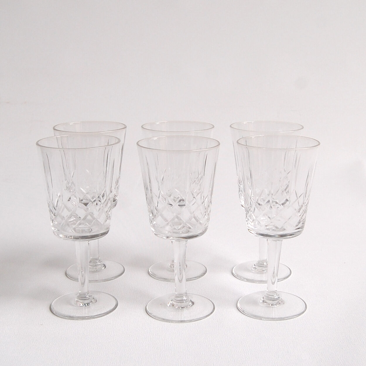 Set of 6 wine glasses - Bordeau - by Zéphir Busine for the Verreries de Boussu 1960s