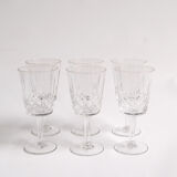 Set of 6 wine glasses - Bordeau - by Zéphir Busine for the Verreries de Boussu 1960s