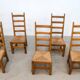 Set of six high back French dining chairs