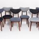 Chaise cœur en denim bleu moyen et foncé, milieu du 20ème siècle, Europe