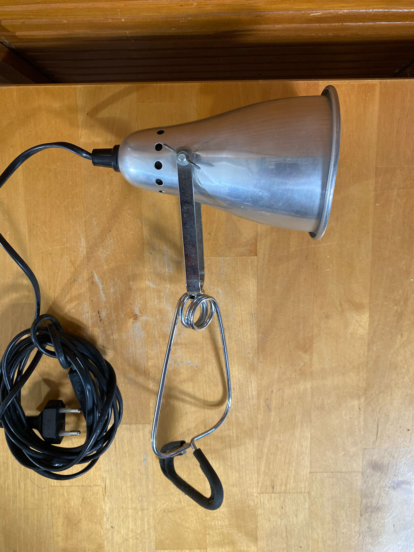 Old ikea fas clip lamp model k0201 globe aluminium vintage #e