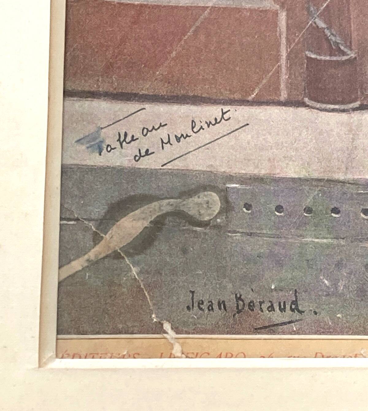 Old illustration - elegant shelter from a porch in Paris