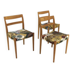 Set de 3 chaises en chêne