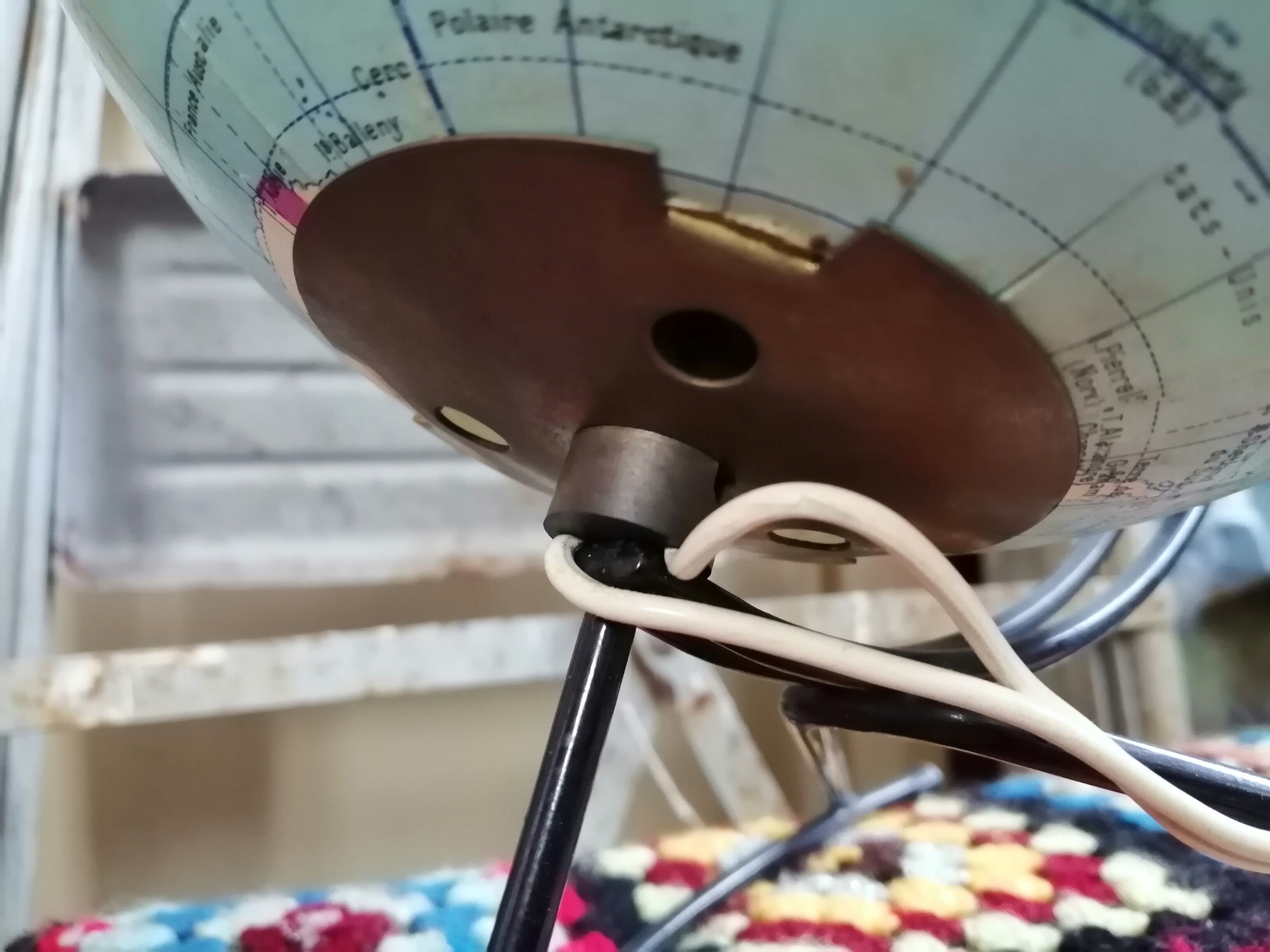 Globe map "Girard and Barrere" vintage 60/70