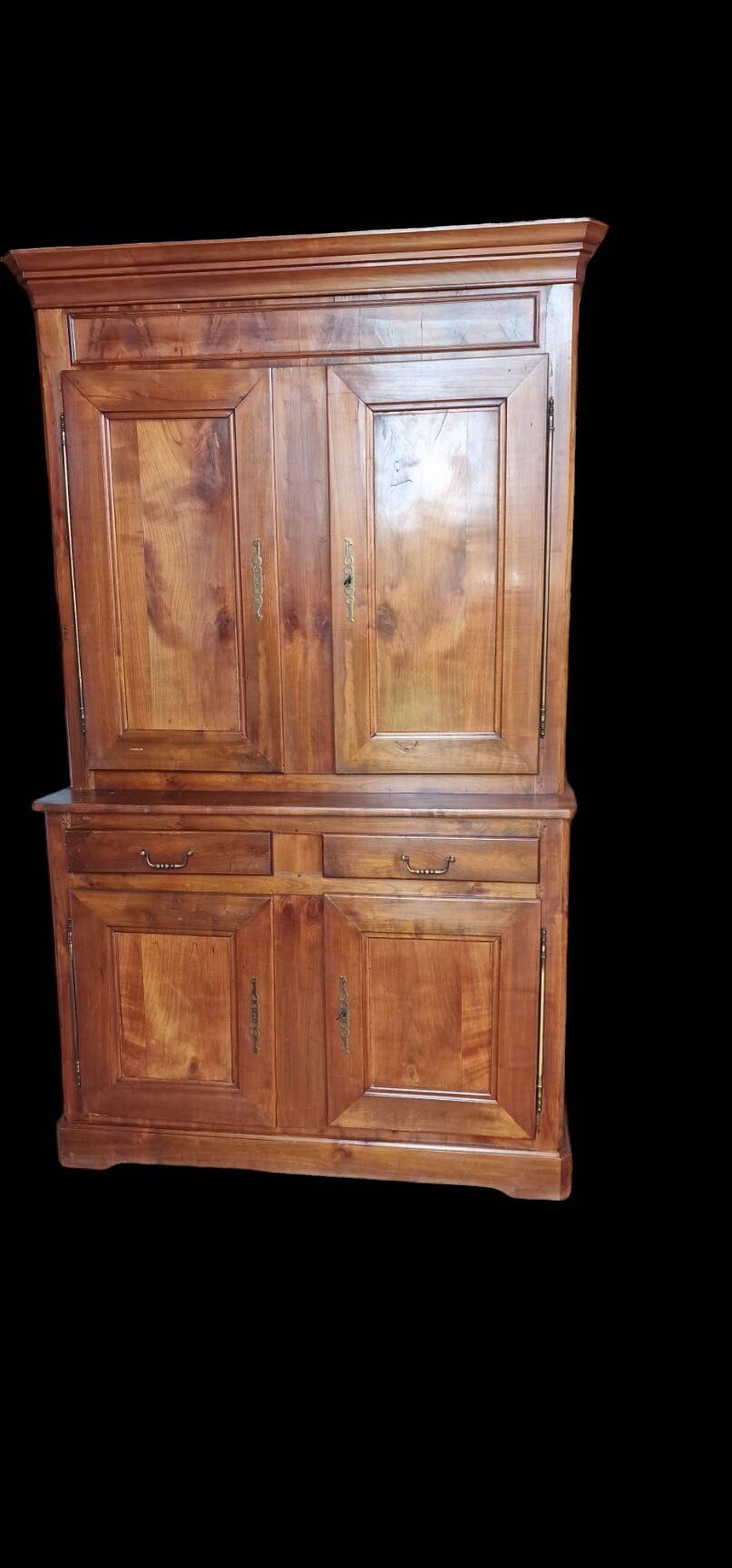 Two-body cherry wood sideboard