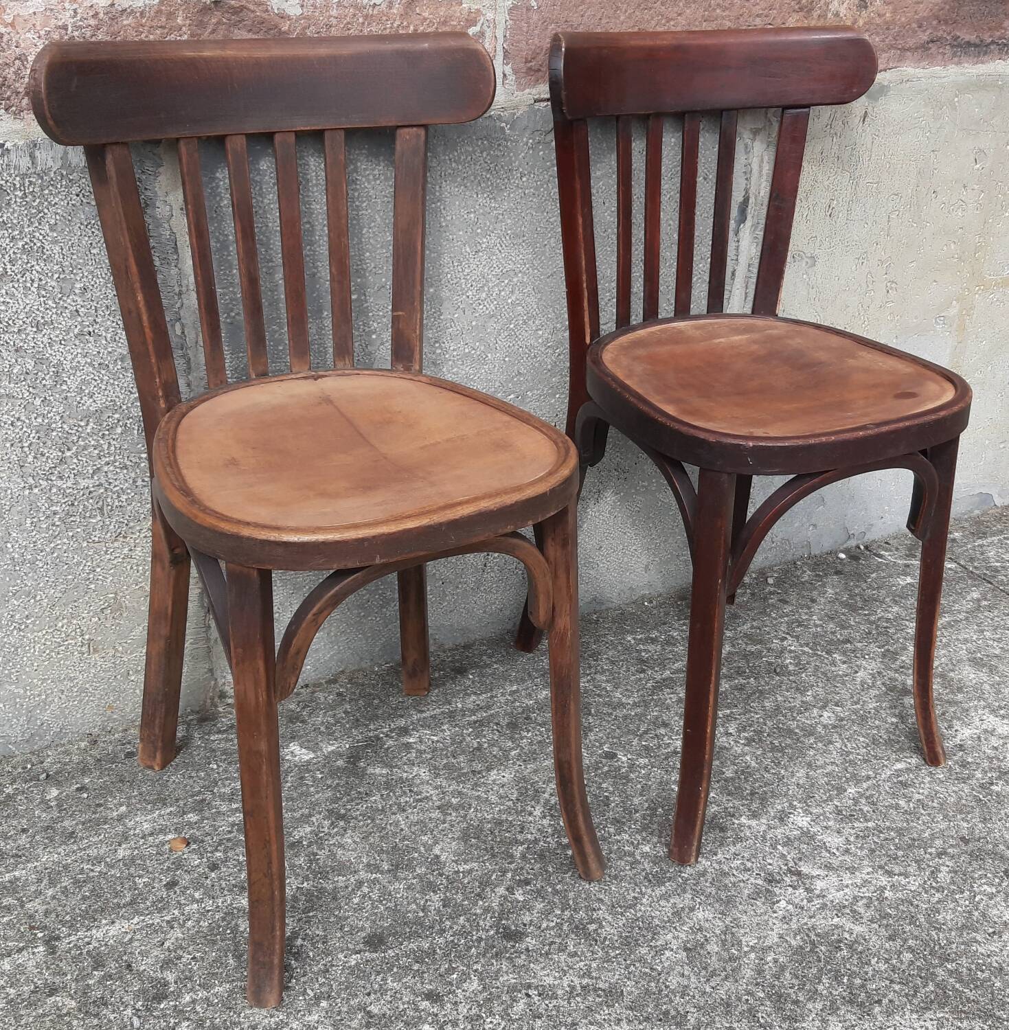 Baumann bistro chairs, 1950s. (Set of 2)