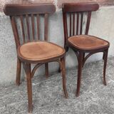 Baumann bistro chairs, 1950s. (Set of 2)