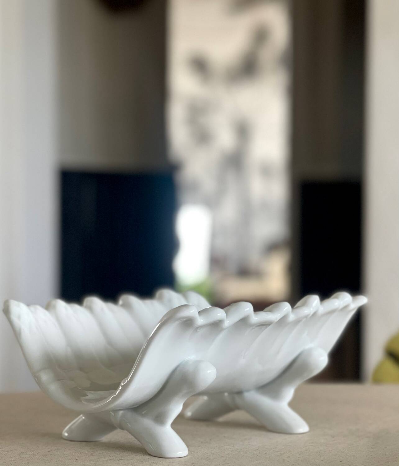 19th century porcelain asparagus dish.