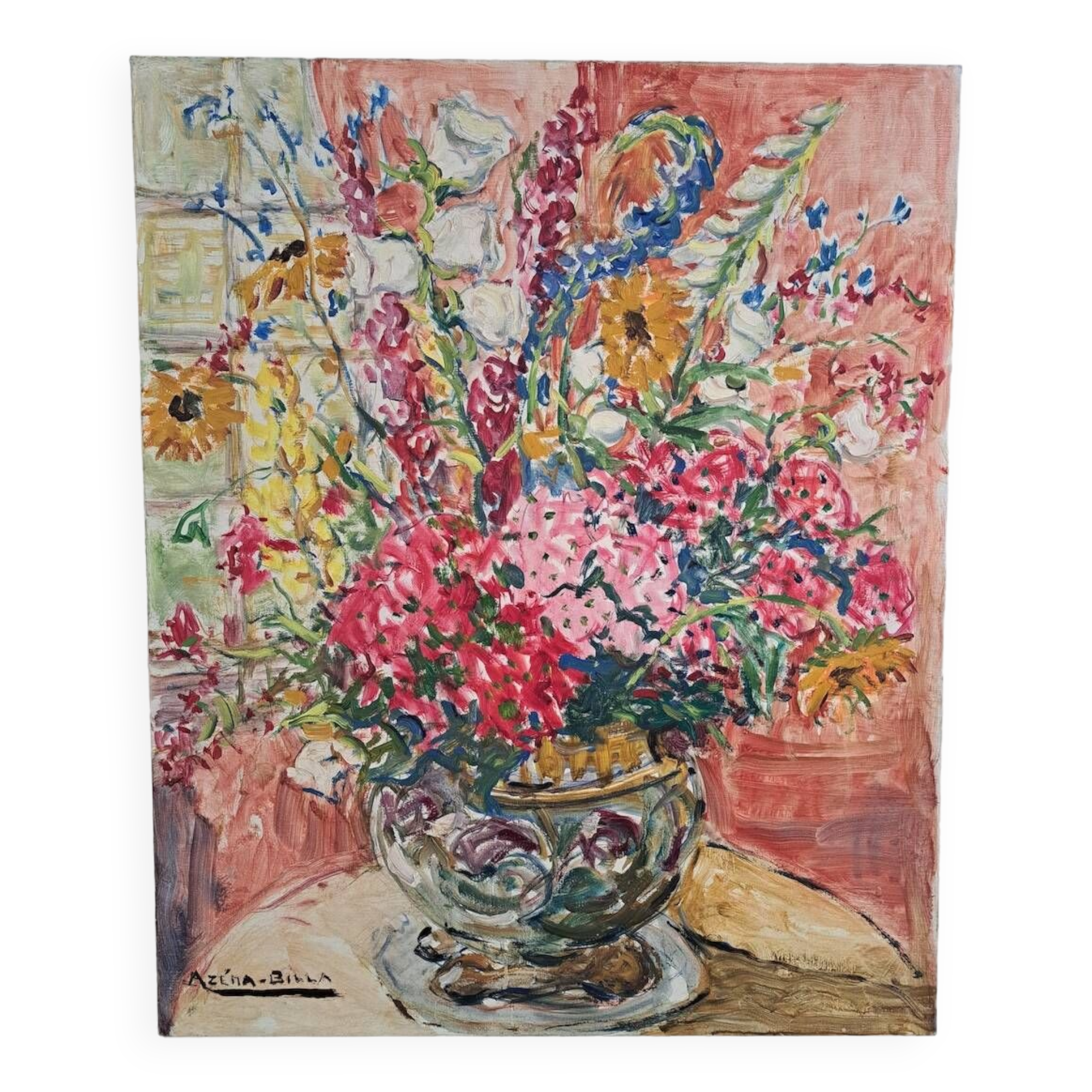 Bouquet of Flowers Painting by Azéma Billa