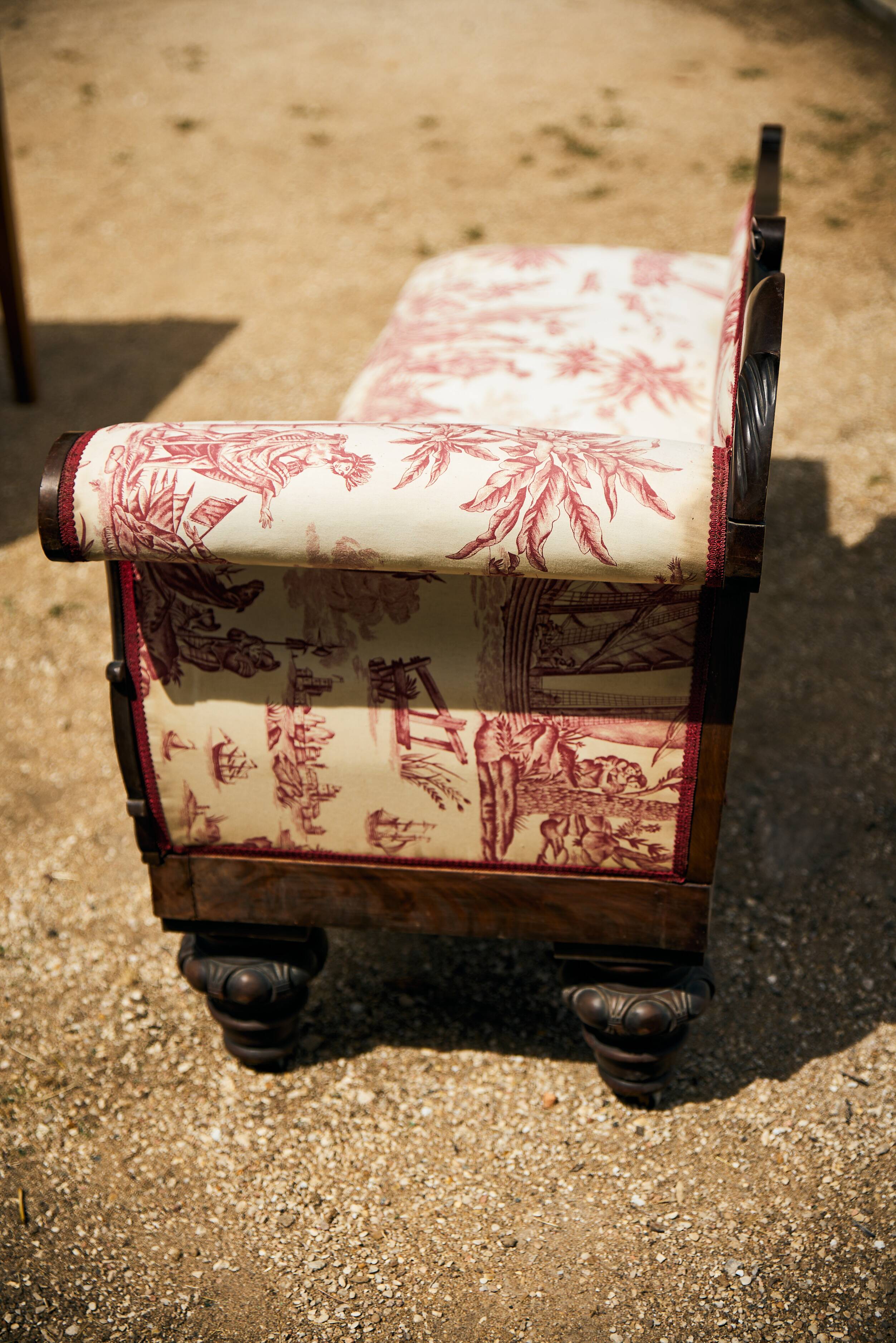 Mahogany meridian Louis-Philippe, origin Villa Le Gaillardin, Noirmoutier