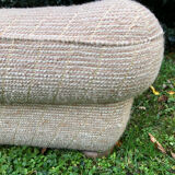 Square wool pouf