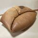Light leather pouf sofa by Raphael Raffel for Honoré Paris
