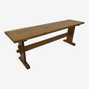 Vintage Scandinavian modern pinewood bench from the 1960's