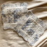 Paire de housses de coussin en coton en toile de Jouy