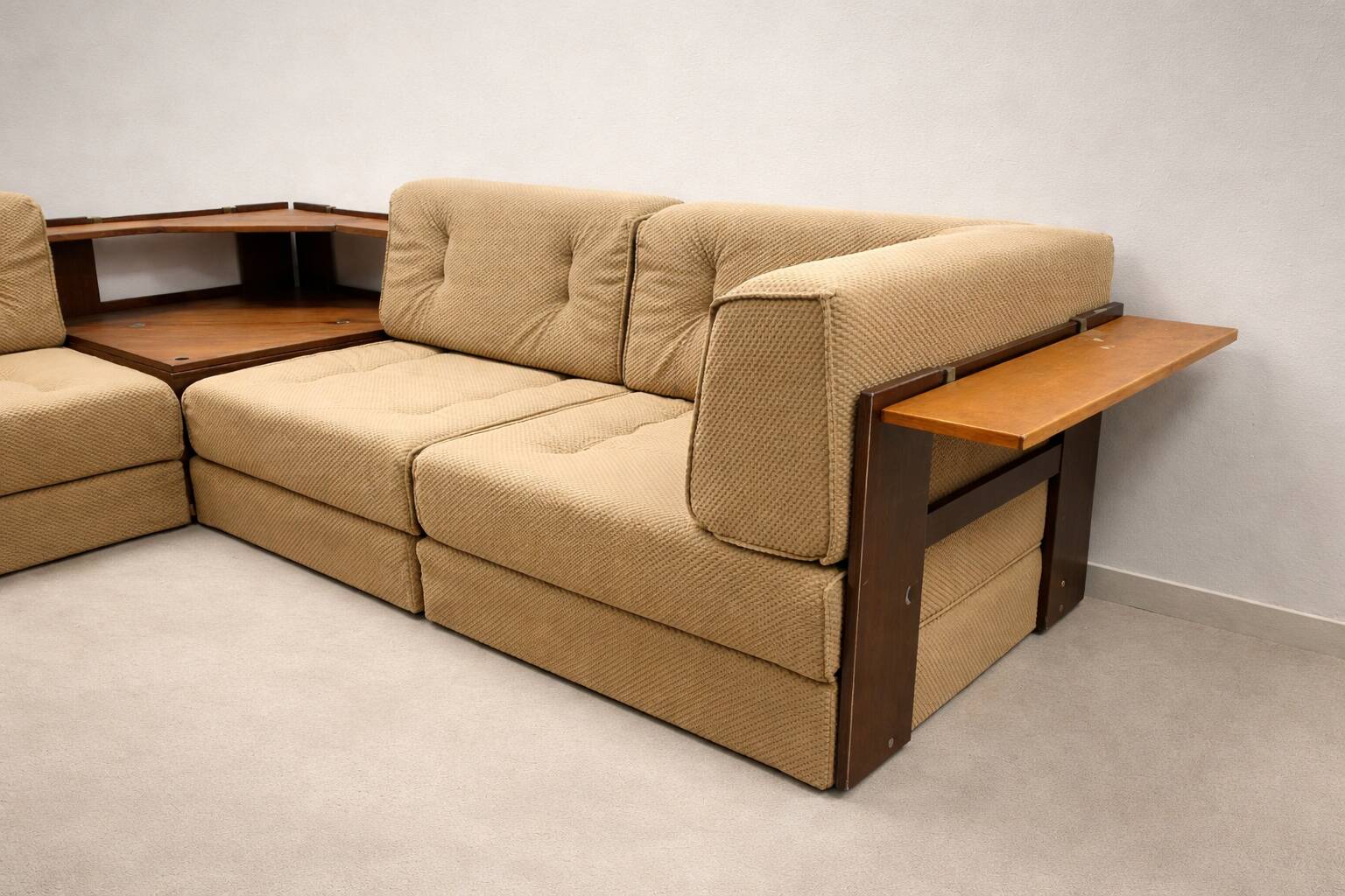 Corner sofa from the 60s-70s by Dřevotvar, mid-century Czech design.