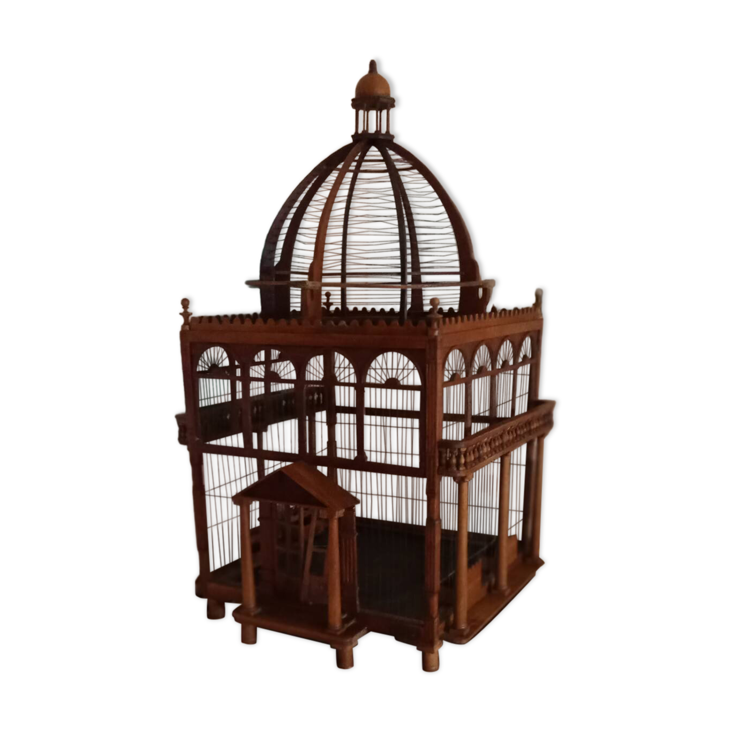 Victorian wooden birdcage