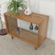 Small two-sided display cabinet wood and glass Frantisek Jirak 1960