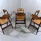 Set of 6 Egon Eiermann SE 18 folding chairs Wilde + Spieth, 1950s