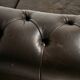 Chesterfield-style leather sofa set, set of 3