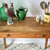 Farmhouse side table in old wood