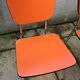 Ensemble de 6 chaises formica orange