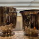Two silver metal ice buckets hallmarked around 1900