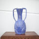 Vase in brutalist blue glazed terracotta 70
