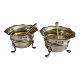 Paire de salières en argent